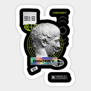 "DISOBEY" WHYTE - STREET WEAR URBAN STYLE Sticker